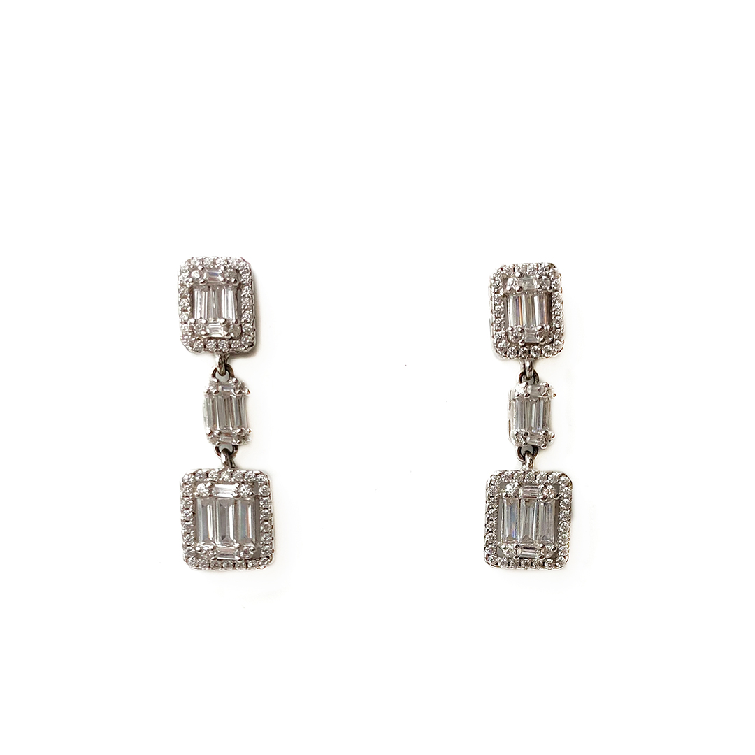 Baget Sıra Taşlı Küpe