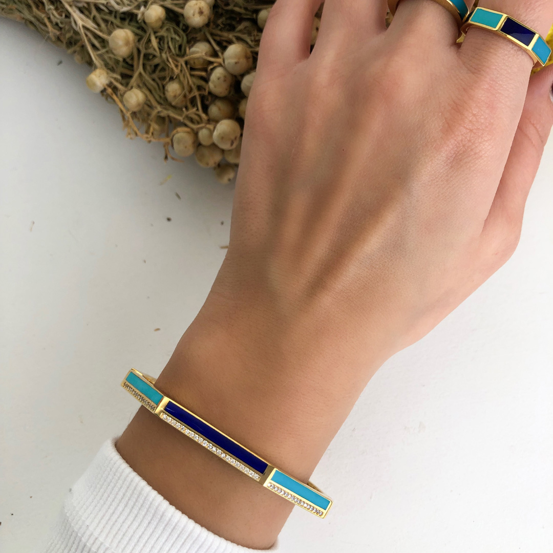 Blue koleksiyon gold  kelepçe