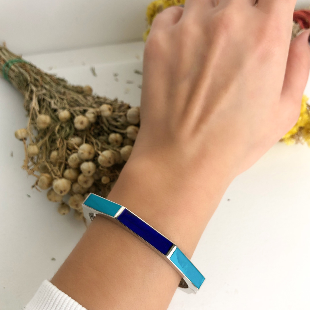 Blue koleksiyon silver kelepçe