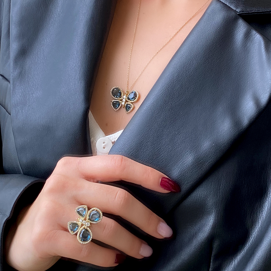 Butterfly  NavyBlue Kolye