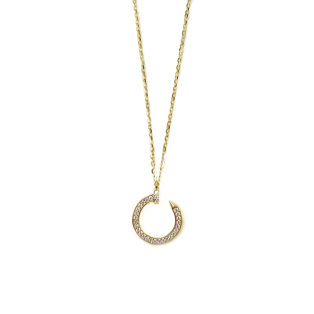 Çivi Model Gold Kolye