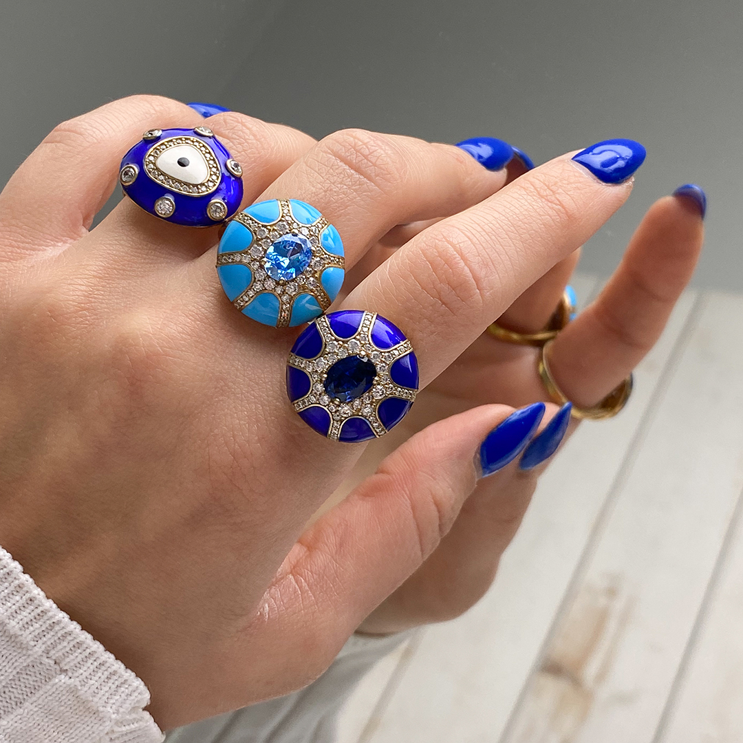 Divan Mineli Özel Koleksiyon Lacivert Yüzük