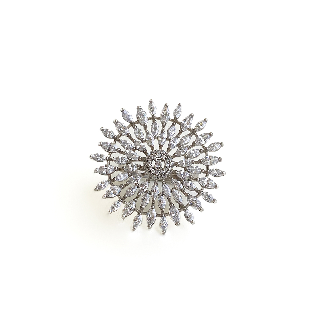 Elmas Montür Çiçek Yüzük 2