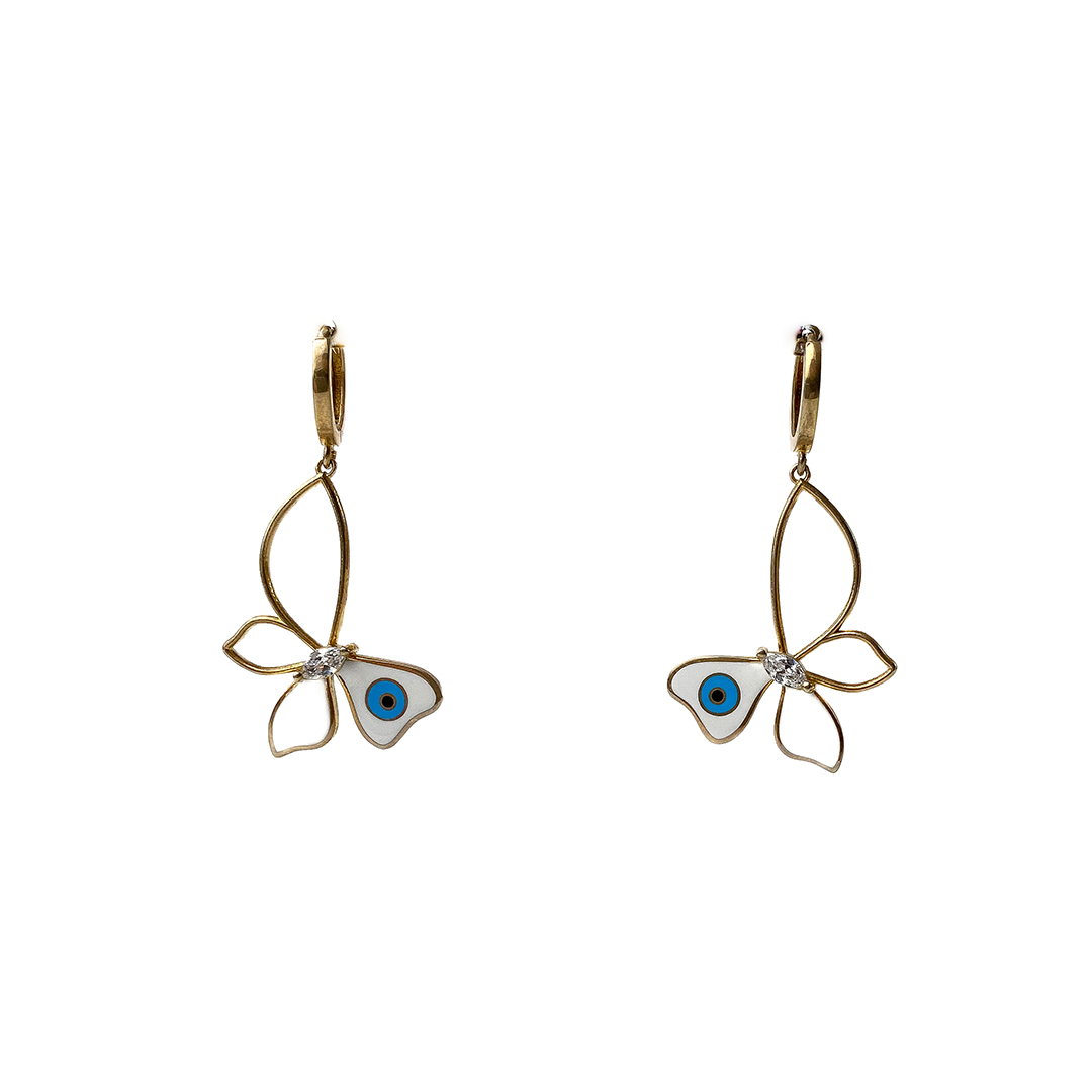 Gold Kelebek Küpe 2