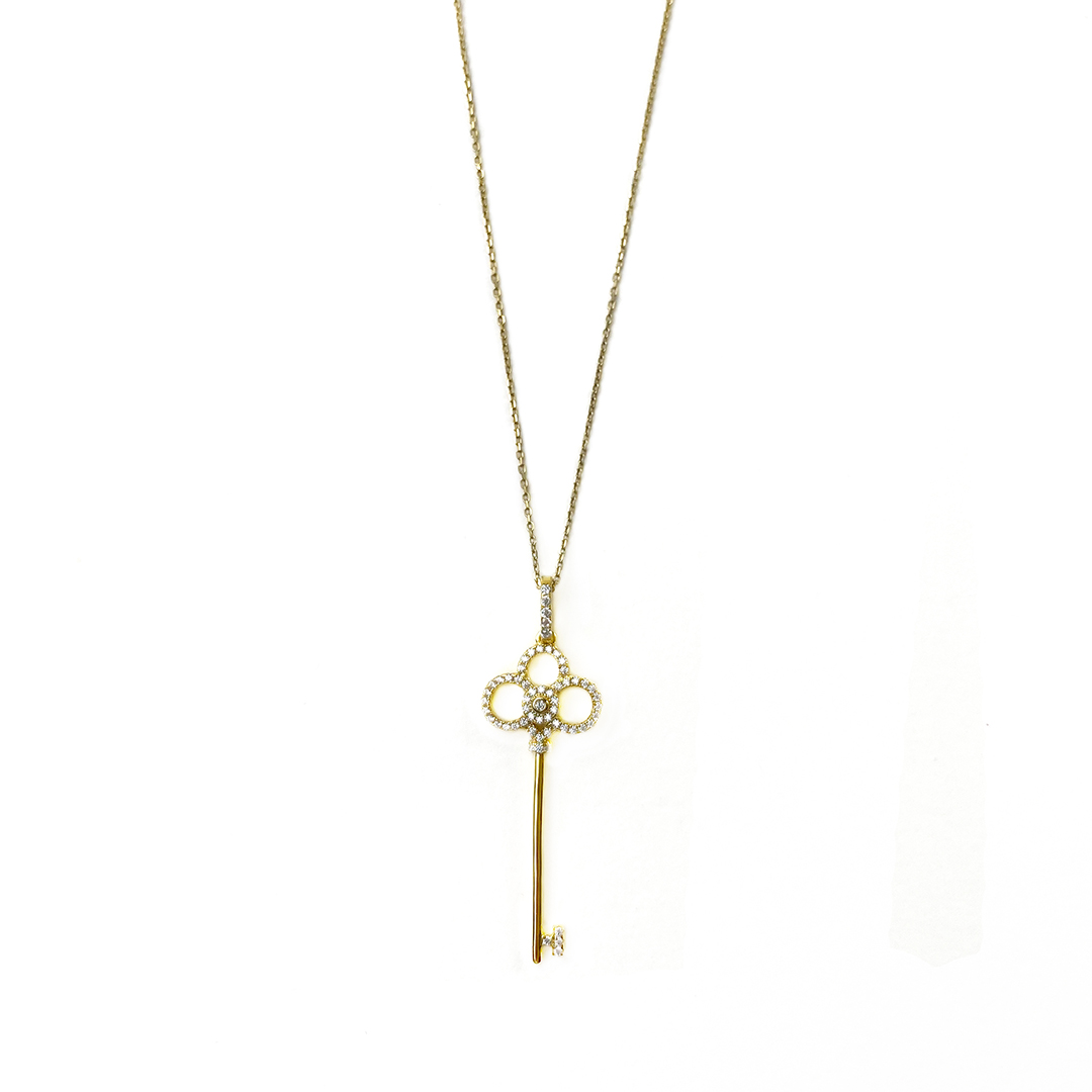 Gold Vintage Anahtar Kolye 2