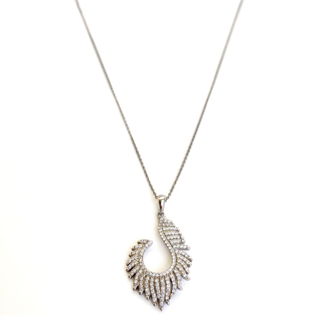 Elmas montür zirkon taşlı kolye 2