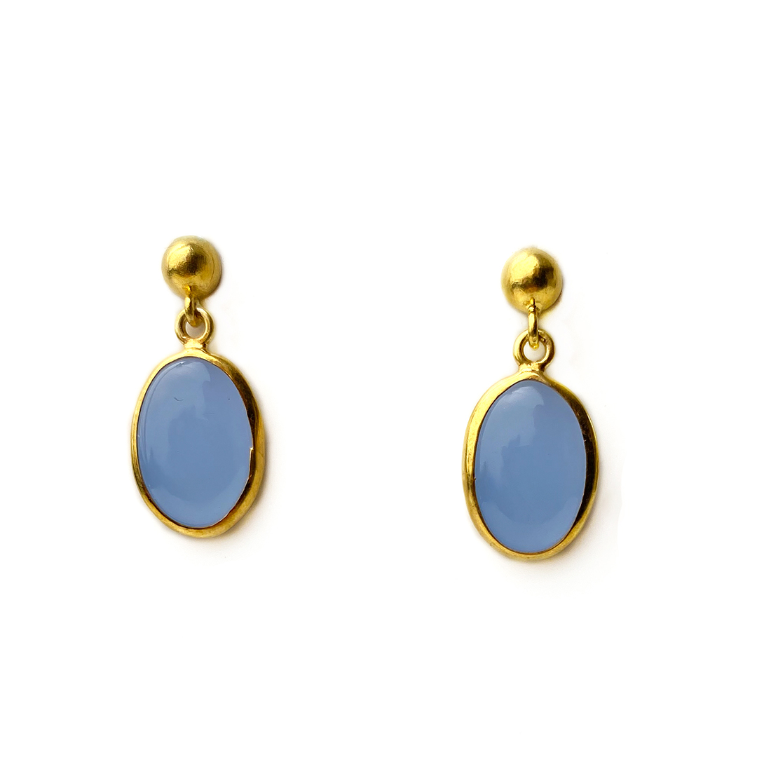 Kedi Gözü Turkuaz Küpe 2