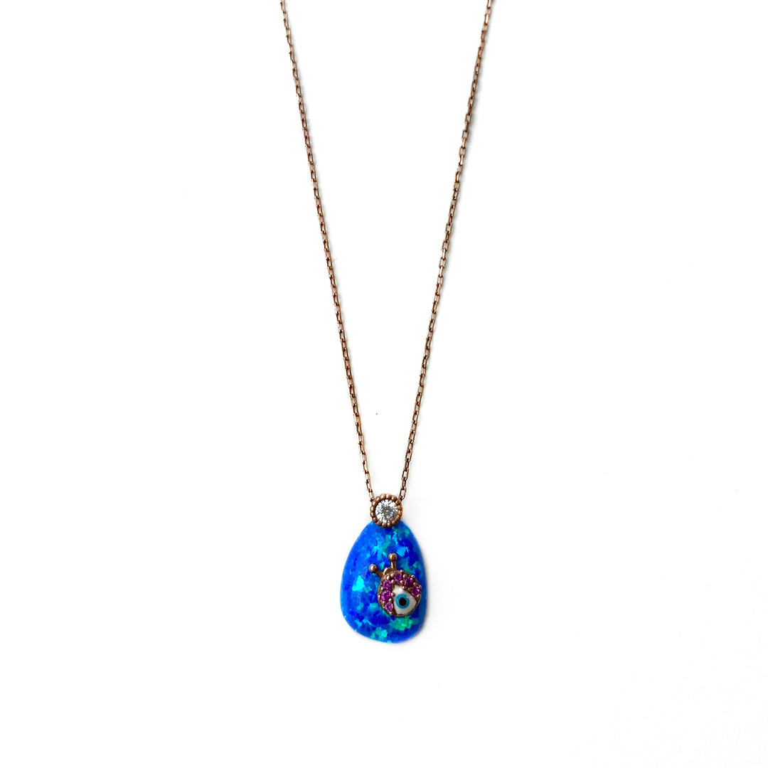 Lapis Lazuli Uğur Böceği Kolye