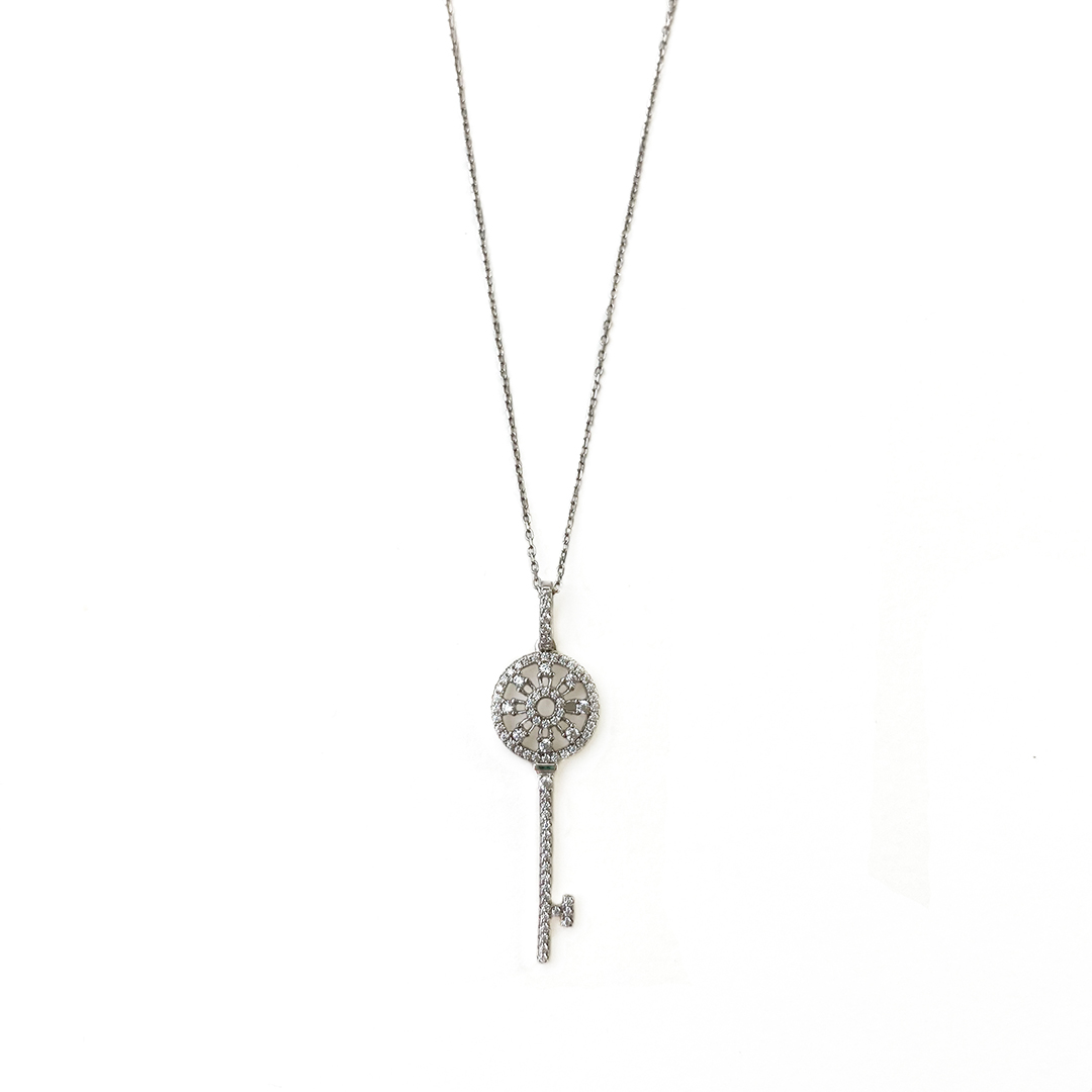 Silver Oval Anahtar Kolye 2