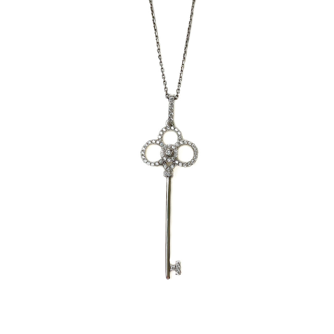 Silver Vintage Anahtar Kolye