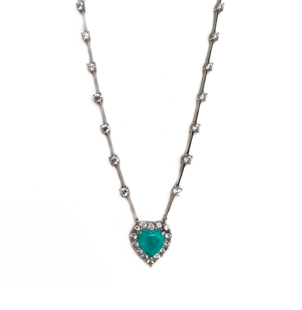 Sıra Taşlı Yeşil Kolye 2