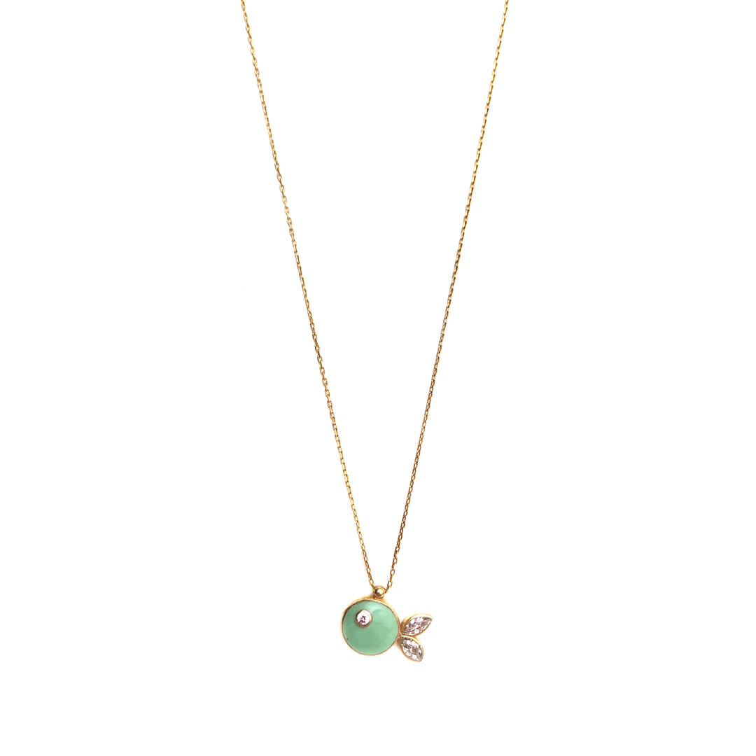 Su Yeşili Balık Kolye