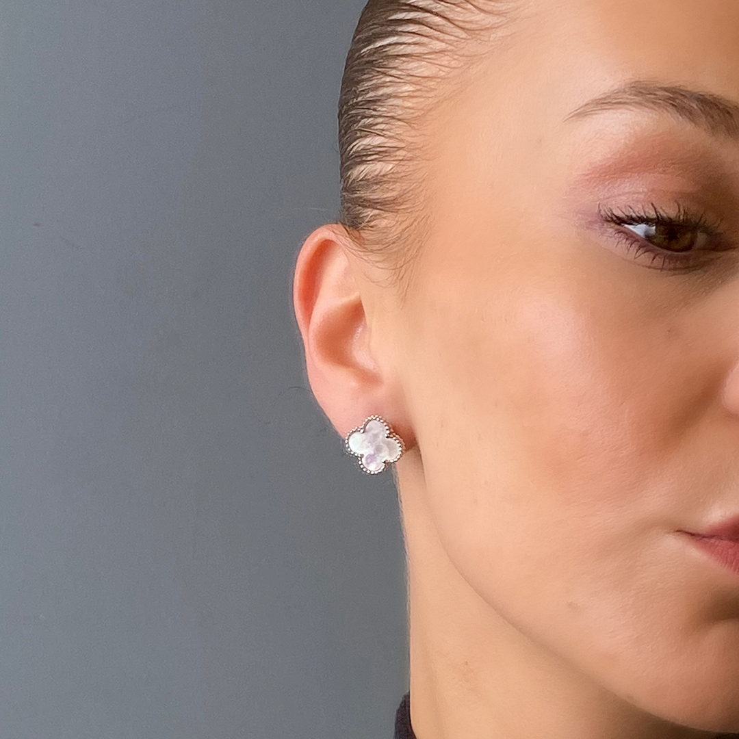 Cleff Sedefli Silver Küpe