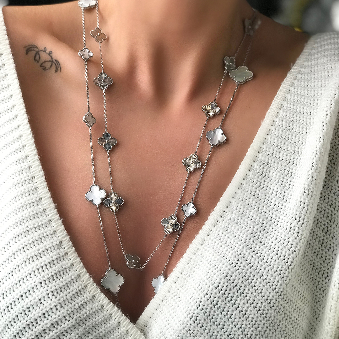  Cleff Silver Sedef Kolye