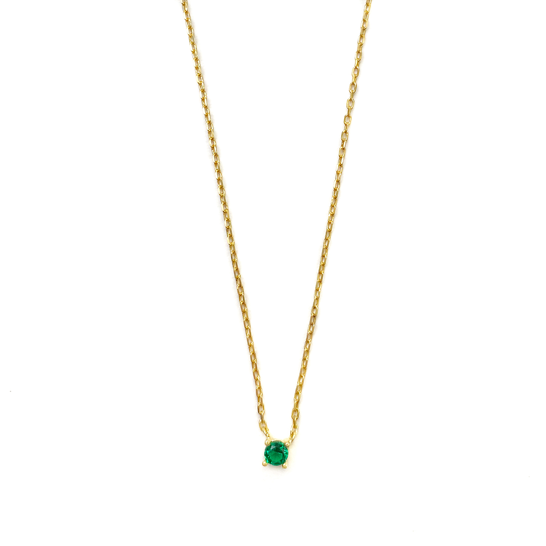 Yeşil Tek Taş Kolye