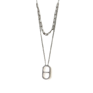 2li Silver Silindir Kolye