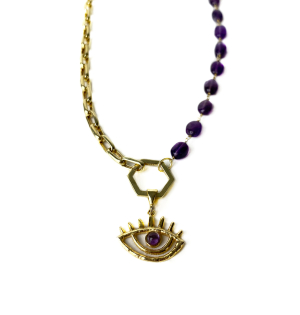 Ametist Doğal Taş Kolye