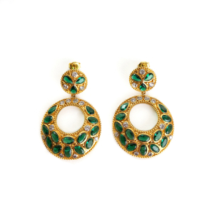 Damla yeşil koleksiyon küpe