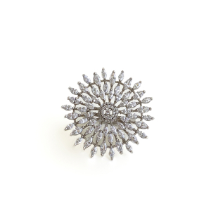 Elmas Montür Çiçek Yüzük