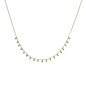 Gold Pullu Nazar Kolye