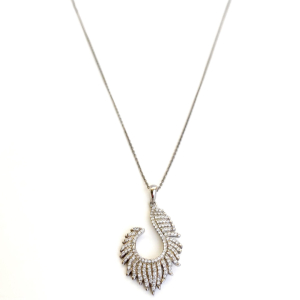 Elmas montür zirkon taşlı kolye