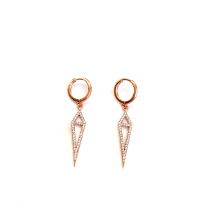 Triangle rose mini sallantılı küpe